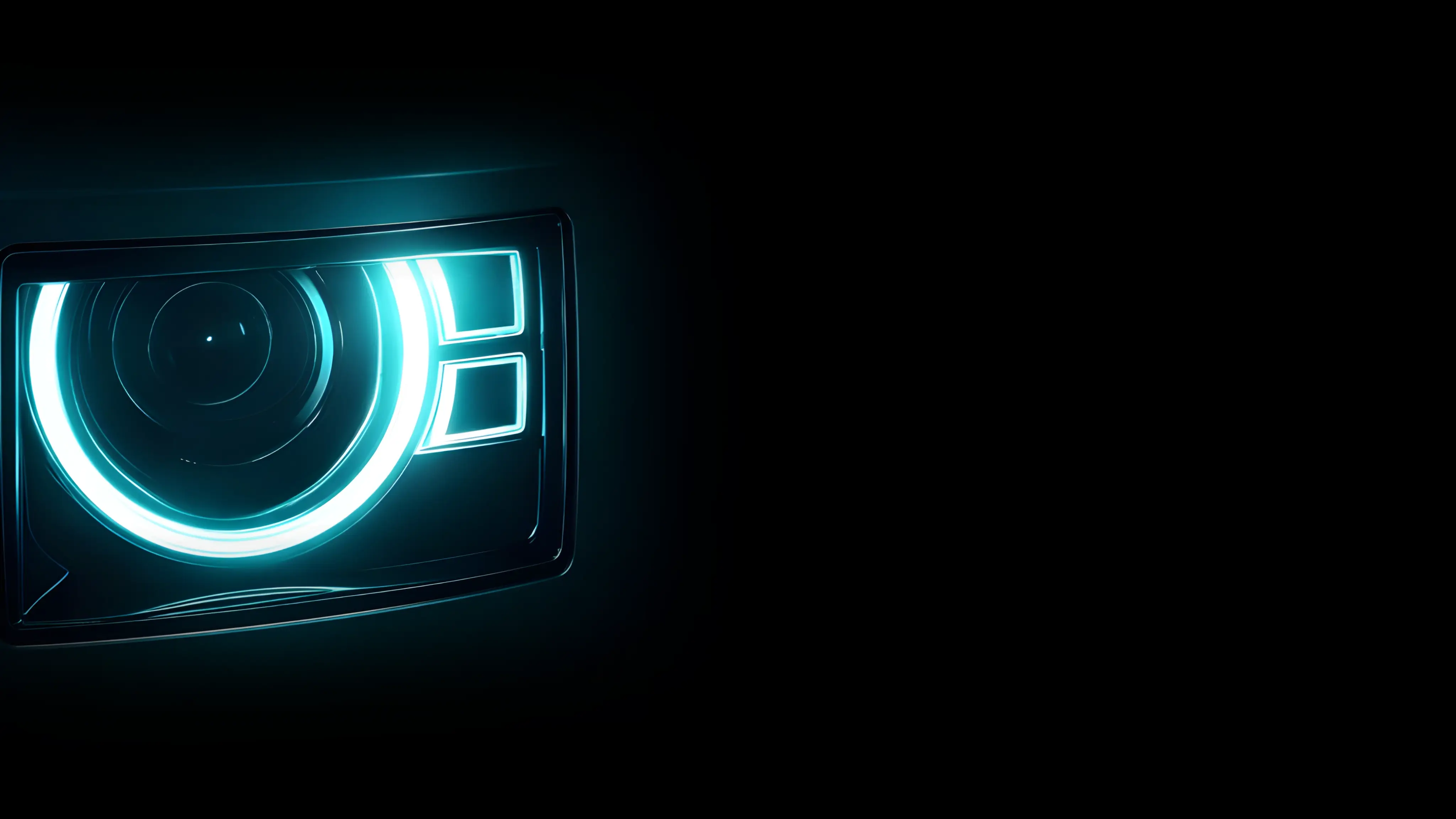 Close-up of a Defender L663 DRL halo ring glowing bright